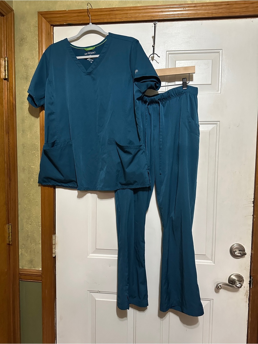 HH Works by Healing Hands Scrub Set Monica XL Top & LP Rebecca Pants Teal